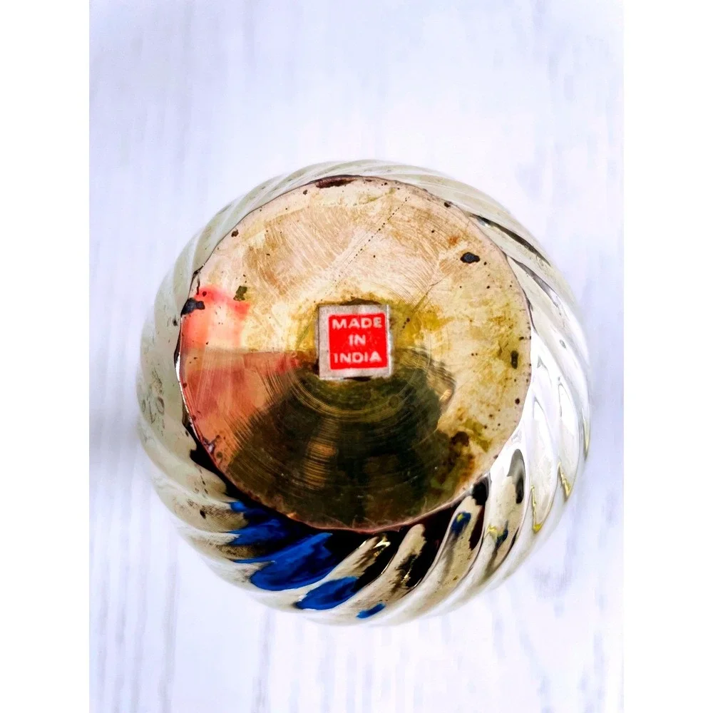 Vintage Swirl Design Brass Vase Made in India‎